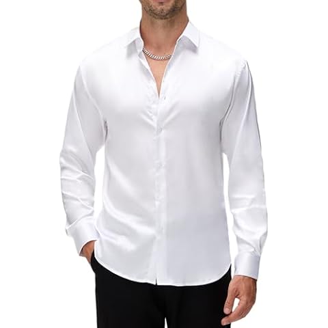 Alex Vando Satin Dress Shirt XL Cover