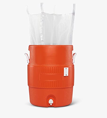 MESH GRAIN BAG BIAB Brew-in-A-Bag Grain Mash Straining Bag with Handles (27.5 x 32.5 in) BAG29 Size HUGE From KegLand fits 10 Gallon Igloo Water Cooler