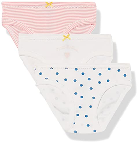 Petit Bateau Girls' Heart Print Briefs - 3-Pack STYLE A028F SIZES 2-12 YEARS