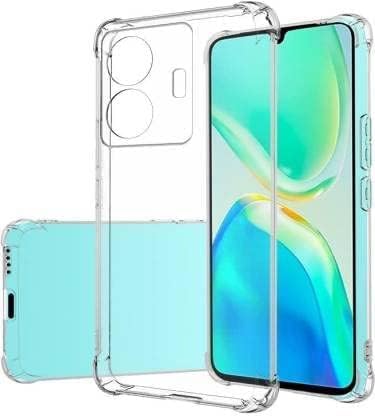 Image of Lustree Compatible with iQOO Z6 44W 5G Back Cover| Clear + TPU Case with 4 Corner Air Cushion Protection & Camera Protection | Slim& Stylus Cover for iQOO Z6 44W 5G