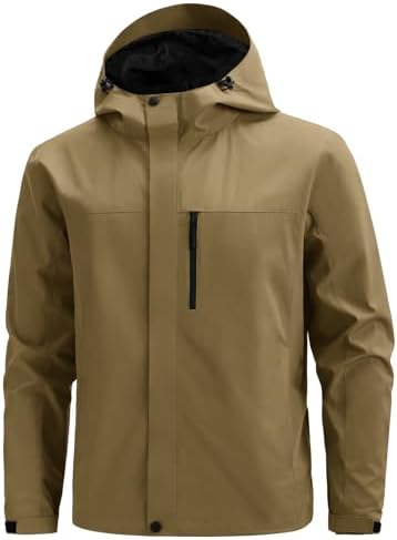 Voqeen Chaqueta Impermeable Hombres Softshell Impermeable Ligero ...