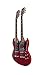 IYV IDN-126 Double-Neck Solid Body Guitar, Trans Red