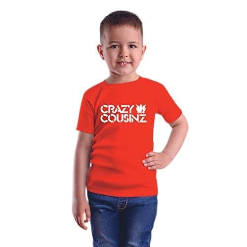Image of Feel Good Crazy Cousins Family Matching Cotton Multi Colored Printed T-Shirt