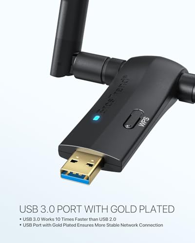 Image of BrosTrend AC1200 Linux WiFi Adapter for Ubuntu, Kali, Mint, Debian, Lubuntu, Xubuntu, Mate, Zorin, PureOS, Raspberry Pi, Windows etc. 5GHz + 2.4GHz, Long Range USB WiFi Linux 3.0 with 2X5dBi Antennas