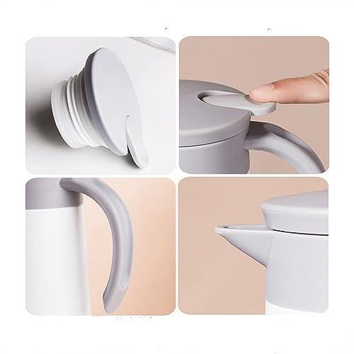 Tetera eléctrica aislada para hogar 800 ml blanca miniatura 3