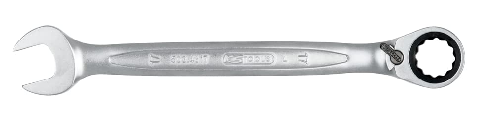 KS Tools 503.4661 GEARplus zestaw kluczy płasko-oczkowych z grzechotką, przełączany, 5-częściowy 8-19 mm, satynowy chrom