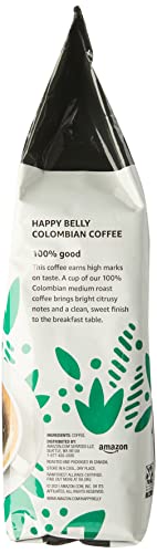 Amazon Brand - Happy Belly Colombian Ground Coffee, Medium Roast, 2 pound (Pack of 1)