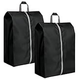 Bolsa Zapatos Set de 2 - Bolsa Zapatos Viaje Impermeable - Bolso a Prueba de Polvo - Bolsa Zapatillas Deporte para Viaje, Gimnasio y Uso Diario (Negro)
