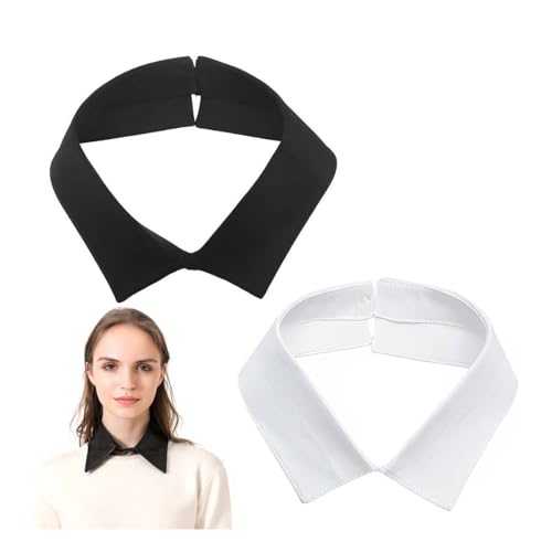 LEEQ Hemd Fake Kragen für Damen - 2 PCS Abnehmbare Kragen Damen Mode Fake Kragen Choker Damen Half False Hemd Kragen Hemd Zubehör für Kleidung Kollokation(Schwarz/Weiß) LEEQ Hemd Fake Kragen für Damen - 2 PCS Abnehmbare Kragen Damen Mode Fake Kragen Choker Damen Half False Hemd Kragen Hemd Zubehör für Kleidung Kollokation(Schwarz/Weiß)