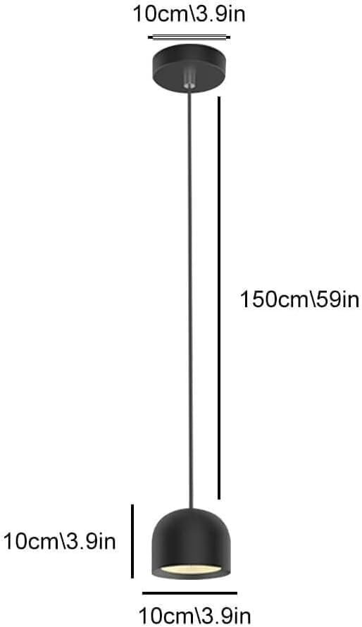 Lámpara colgante moderna MI-NI negra de diseño minimalista 3
