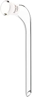 Stonylab Glass 105 Degree Angle Distillation Adapter, Borosilicate Glass Distillation Bent Adapter with 14/20 Outer Joint and 100 mm Tapered Drip Tube for Laboratory Lab Supply (14/20 Joint)