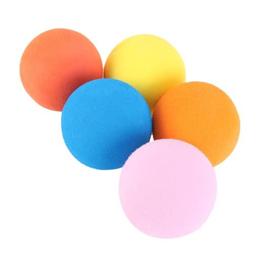 KICHOUSE 5Pcs Indoor Practice Balls Durable Elastic Golf Training Balls for Swing Practice Synthetic for Mixed