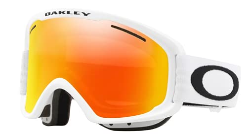 Oakley Oo7113 O-Frame 2.0 Pro M Matte White Strap/Fire Iridium Ski Goggles + Oakley Spare Persimmon Lens + Bundle With Designer Iwear Eyewear Kit #TOP17