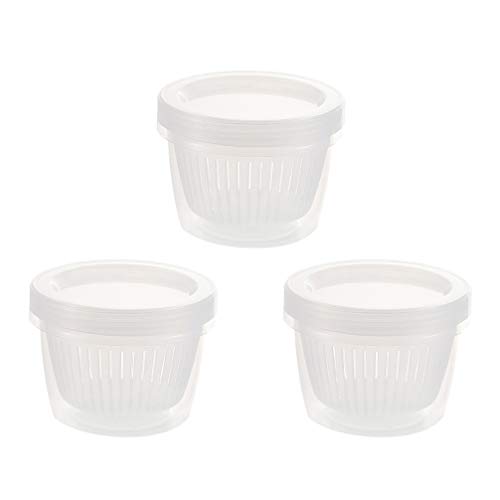 UPKOCH 3Pcs Round Food Fresh Box Food Keeper Box Transparent Food Preservation Container