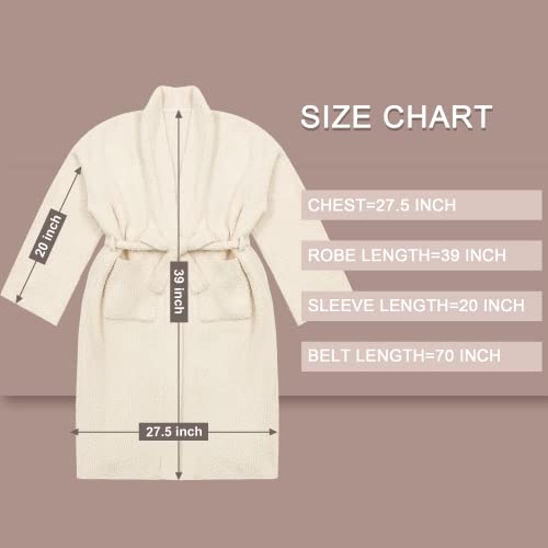 Image of bearberry Plush Hoodless Bath Robe Women's Loungewear Sleep Robe Indoor Outfit