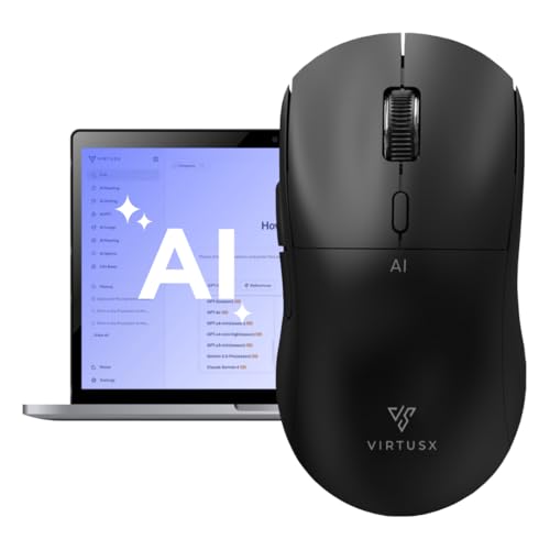 Virtusx Jethro AI Mouse - Voice & Audio Recorder for Lecture & Meeting, Centralized Software with Voice Typing, Writing Tools, Transcribe, Translate & Summarize, Wireless Mouse for Computer, Laptop