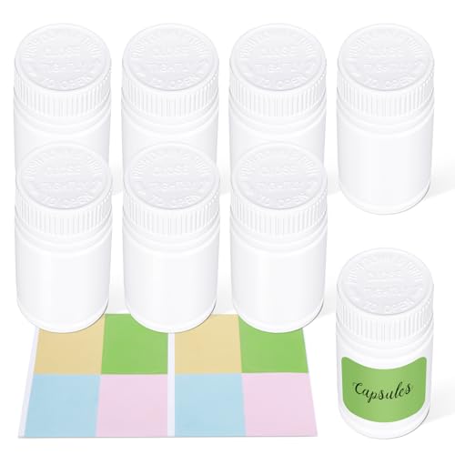 Image of 8 Packs 120cc Child-Proof Plastic Pill Bottle, Empty Medicine Bottle with Child-Resistant Cap, Food Grade Container for Chemicals, Liquids, Powders, and Candy