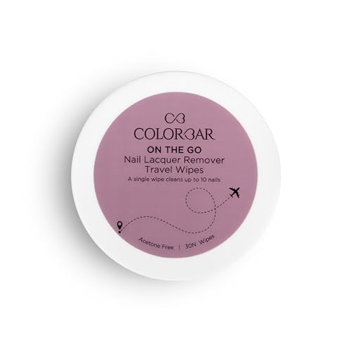 Colorbar On the Go Nail Lacquer Remover Wipes, Rainbow Bouquet, 30 Pieces | Handbag-friendly | Enriched with Olive Oil | Biodegradable.