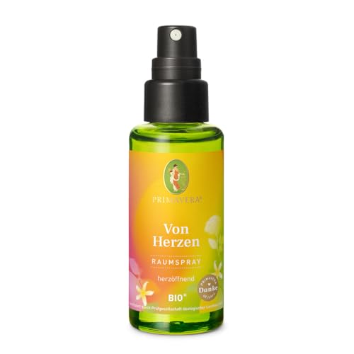 PRIMAVERA Raumspray Von Herzen bio* 50 ml - Orange Rose und Jasmin - Aromadiffuser Aromatherapie - harmonisierend - vegan