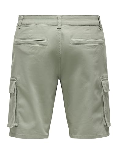 ONLY & SONS Herren Onscam Stage Cargo Shorts 6689 Life Noos, Seagrass, XS – Ansicht 2