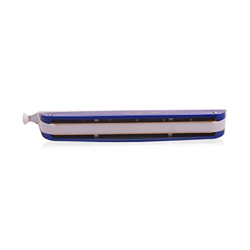 Image of FESTRA R-2403 Professional Harmonica Mouth Organ - 24 Holes Key of C with Case for Professional Players, Beginners, Students, and Kids (Blue)