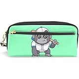 ペンケース おしゃれ 高校生 筆箱 大容量 女の子 ふでばこ 中学生 小学生 ペンポーチ 化粧ポーチ ゴリラ おもしろ 野球 緑 運動柄 PU レザー ポーチ ケース 文房具 文具 可愛い