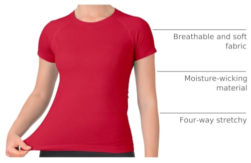 Image of MathCat Seamless Workout Tops for Women Short Sleeve Yoga Running Shirts,Breathable Athletic Compression Shirt Women XS-XL
