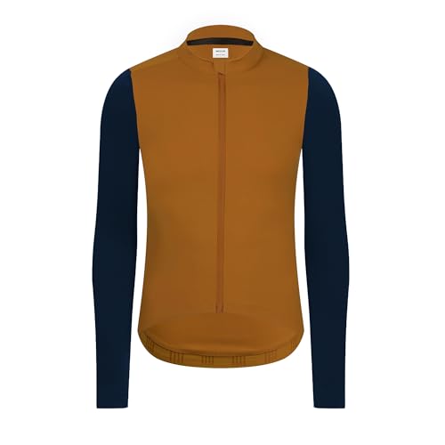 RISESBIK Mens Winter Cycling Jersey Long Sleeve Cycling Clothing Thermal Fleece Bike Jersey Long...