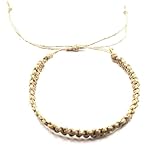 Hemp Bracelet Adjustable Friendship String Simple Macrame (Tan Brown)