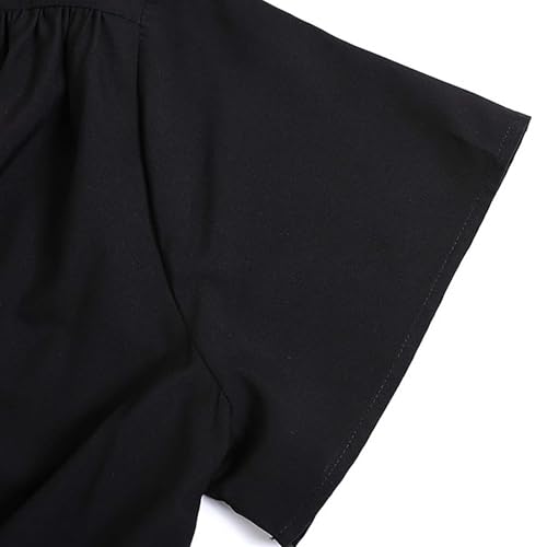 Robe patineuse grande taille col en V fluide anti-complexes légère - 5