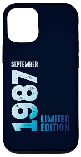 Carcasa para iPhone 14 Septiembre 1987 Año 1987 Retro 1987 Vintage Edición Limitada