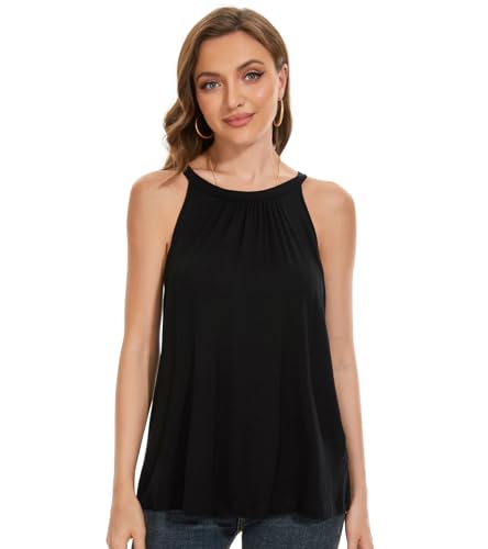 Image of Camisoles for Women with Built in Bra Adjustable Strap Tank Tops Cami Sleeveless Summer Tops for Workout Sleeping Traveling
