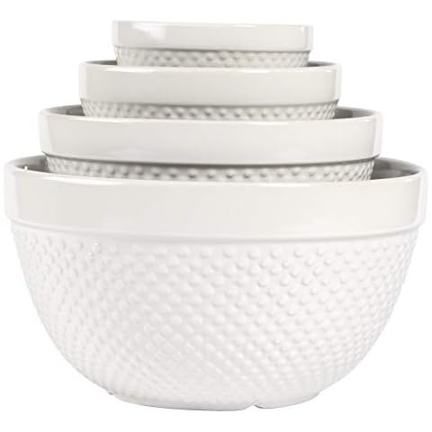 TTU Hobnail 4-Piece Mixing Bowl Set Cover