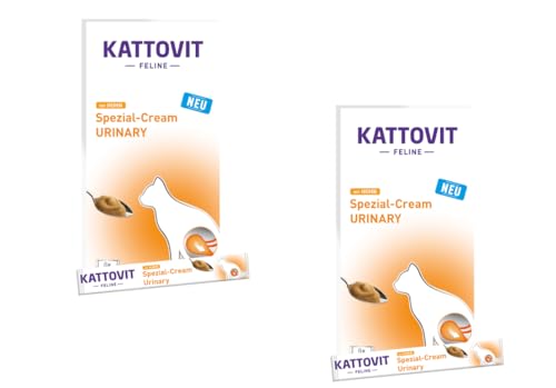 Kattovit Feline Urinary Crema especial - Complemento alimenticio para gatos con pollo - Paquete doble - 2 x 6 x 15 g…