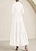 PRETTYGARDEN Long Sleeve Maxi Dress for Women 2026 Fall Eyelet A Line Elegant Classy Flowy Mock Neck Spring Vacation Dresses(White,Small)
