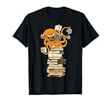 Reading Octopus, Tea, Coffee and Books Gift T-Shirt