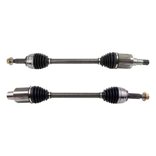 TRQ Front CV Axle Shaft Assembly Set 2 Piece Driver & Passenger Side Compatible with 2016-2021 Tesla X