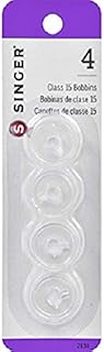 Singer Bobbins Class 15 Transparent, 4-Count