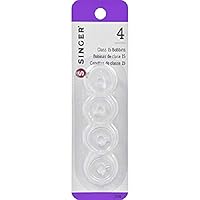 Singer Bobbins Class 15 Transparent, 4-Count