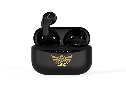 OTL Technologies - Auriculares inalámbricos Bluetooth V5.0 para niños Zelda con Caja de Carga, Negro | Ya disponible en tu tienda friki favorita! En mundofriki.es!