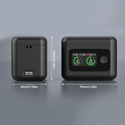 Funda cargadora de batería doble con salida ajustable de 20W y LED 7