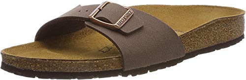 Birkenstock Madrid Birko-Flor - Sandalias de pala unisex, color marrón, talla 35