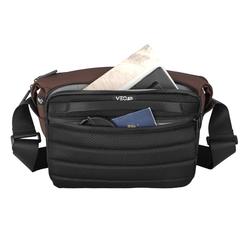 Image of Vanguard VEO Lite S7L Camera & Everyday Shoulder Bag (Chocolate) - Fits Mirrorless Camera + Multiple Lenses, Tablet Storage, Removable Dividers, Easy-Clean Water-Resistant Design