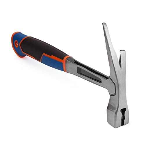 Pratico: la testa del martello per tetti ha una fessura con un magnete che può essere utilizzato come supporto per chiodi. Nessun bisogno di tenere i chiodi in mano e può anche essere martellato direttamente per lavorare comodamente e in sicurezza. È possibile lavorare con una mano