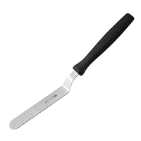 FMprofessional Spatola professionale da cucina per Glassa, materiale resistente in Acciaio inossidabile, con impugnatura ergonomica, dimensioni 22.5x11.5x1.6 cm