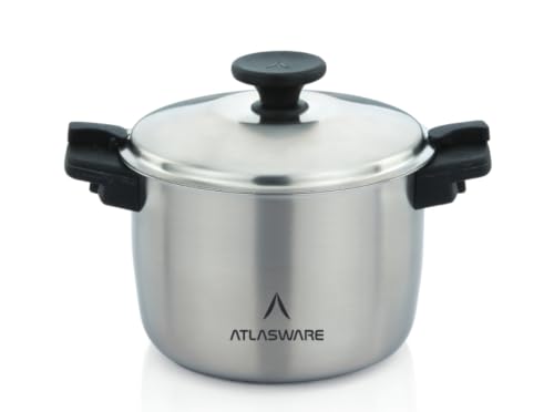 Image of Atlasware Stainless Steel Casserole with Flavour and Food Lock Lid 1650 ml