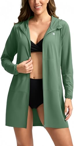 Women's UPF 50+ Swim Cover Up Sun Protection Hoodie