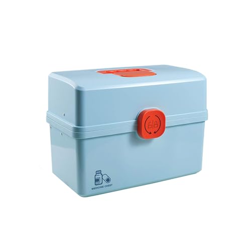 Cassetta di pronto soccorso per la famiglia scatola portaoggetti portatile per medicinali con maniglia di con scomparti per la casa plastica