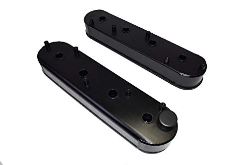 A-Team Performance - Fabricated Aluminum Valve Covers With Gasket Coil Mounts - Compatible With Gm Lsx Black #TOP1