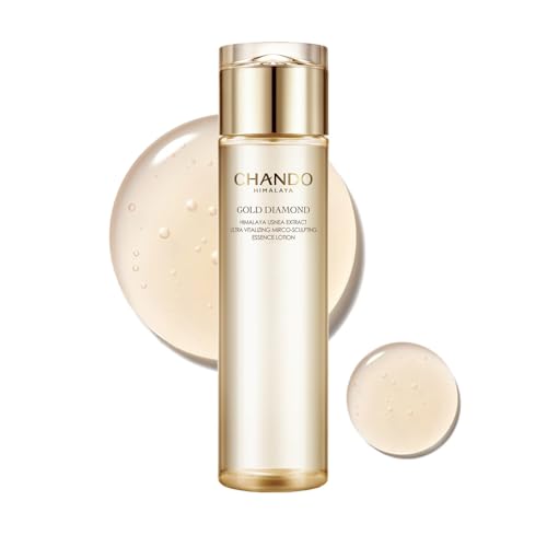 CHANDO HIMALAYA Gold Diamond Peptide-Enriched Toner(200ml/6.76oz) - Ultra Vitalizing, Micro-Sculpting, Refreshing, Hydrating, Repairing Moisturizing Toner with Tri-peptide, Hyaluronic Acid